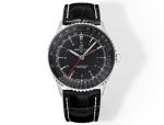TW Factory Breitling Navitimer 41mm 2836 Movement Black Face Italian Cowhide Leather Strap Men Watch
